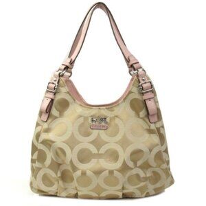 Coach Beige Signature Shoulder Bag